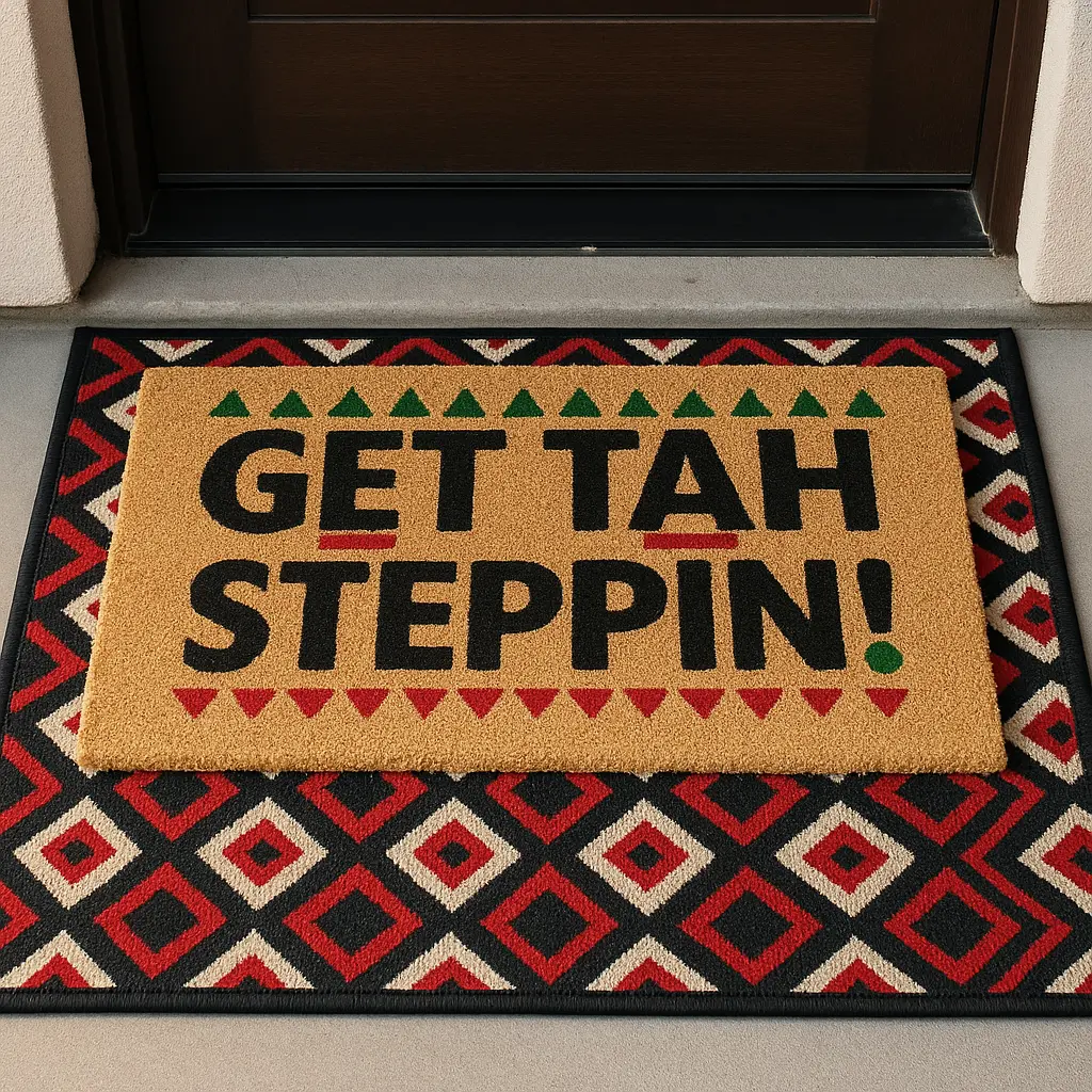 Martin Brand Get Tah Steppin' Door Mat - Nostalgic TV Show Inspired Welcome Mat for Home Entrance