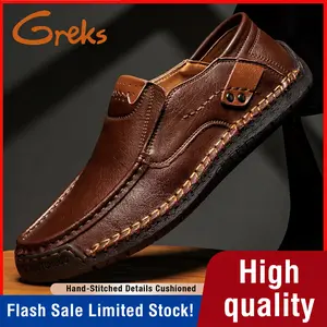 GREKS Men's Loafers Slip-On Casual Shoes Lightweight Comfortable Driving Walking Shoes for Everyday Use
