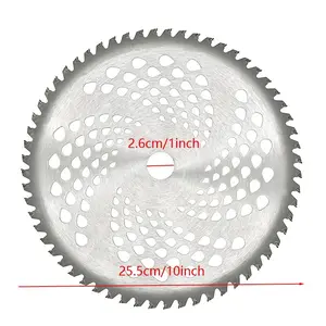 Gasoline Brush Cutter Accessories Trimmer Garden Gardening Tools Lawn Mower Parts Grass For mowing the grass 60 Teeth 255mm Lawn Mower Blade (255mm X 60 Teeth), Durable Lawn Care Replacement Part, Essential Gardening Tool Component, Easy Installation