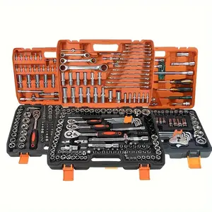 53-Piece Professional Heavy-Duty Stainless Steel Tool Set for Off-Road Motorcycles - Complete Auto Maintenance Kit, Uncharged Power Mode, Durable Materials-2024
