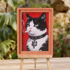 1PC Cute Cat Kitty Refrigerator Magnet, Mini Photo Frame Fridge Magnet, Fun Animal Magnet for Decorative Home Decor, Great Holiday Gift Idea