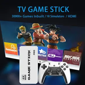 4K TV Game Stick M15 Video Game Console with 40000+ Games 18 Simulators HDMI Port 128G Dual Wireless Controller Retro Gamepad 4K 60fps Output