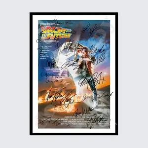 BACK TO THE FUTURE FULL CAST SIGNED AUTOGRAPH POSTER Wall Art