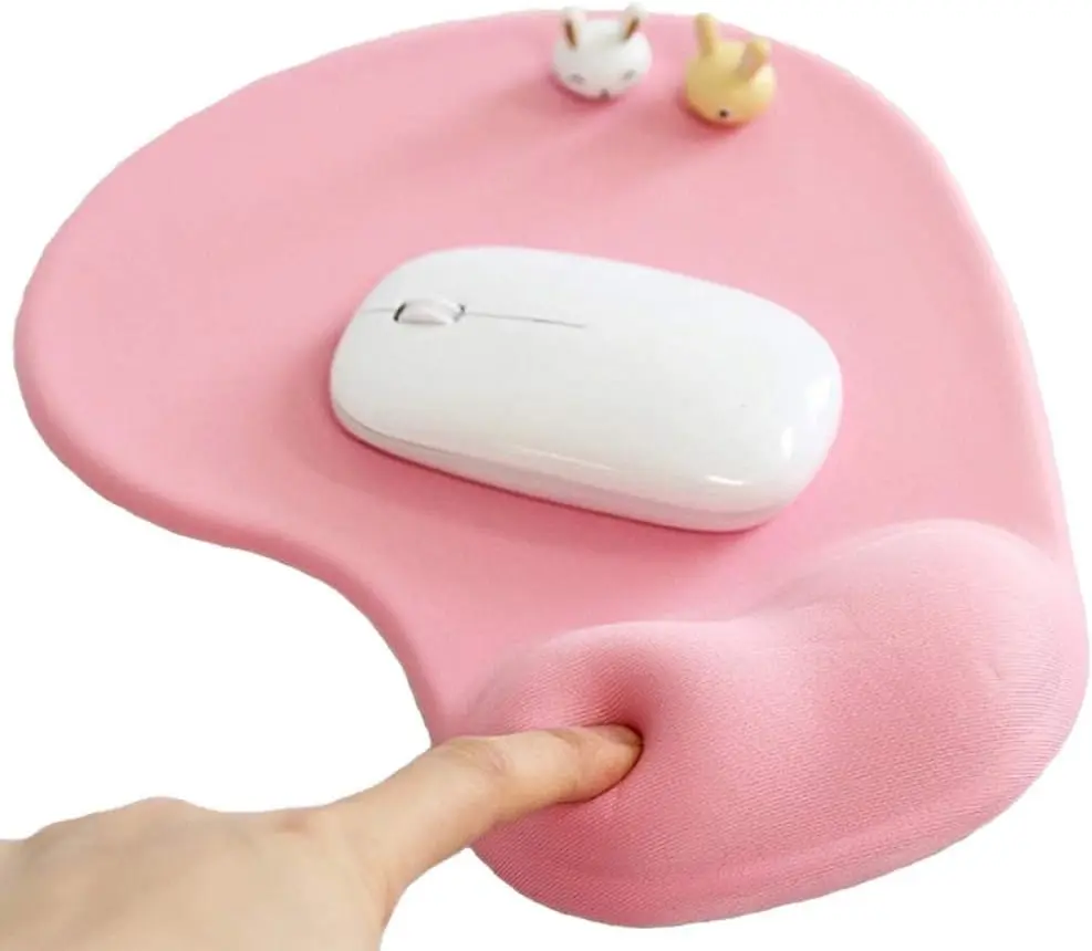 Ergonomic Gel Wrist Mouse Pad – Non-Slip Gaming & Office Mouse Mat with Wrist Support, 01Pink