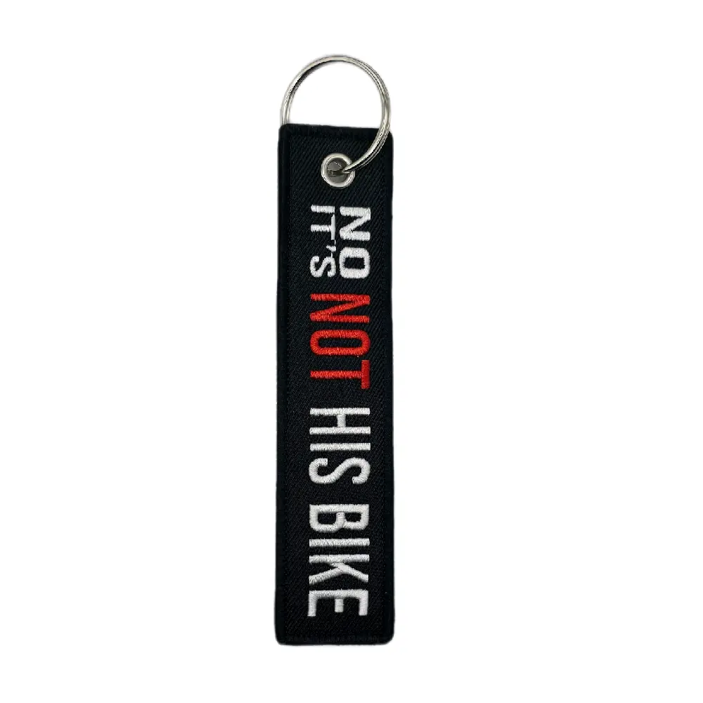"No Its Not His Bike" KeyTag Keychain - Black