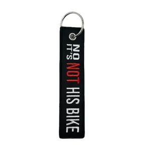 "No Its Not His Bike" KeyTag Keychain - Black