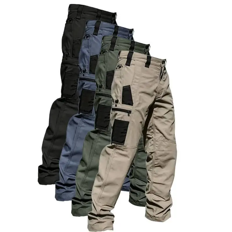 Amoyer Men's Tactical  Work Pants With Multiple Pockets - Made Of Durable Fabric, Available in Multiple Colors, Fishing, outdoor activities, work, hiking, camping, 230g/m² new fabric,Versatile For Spring, Autumn, And Summer, Safe Work Pants, Trouser