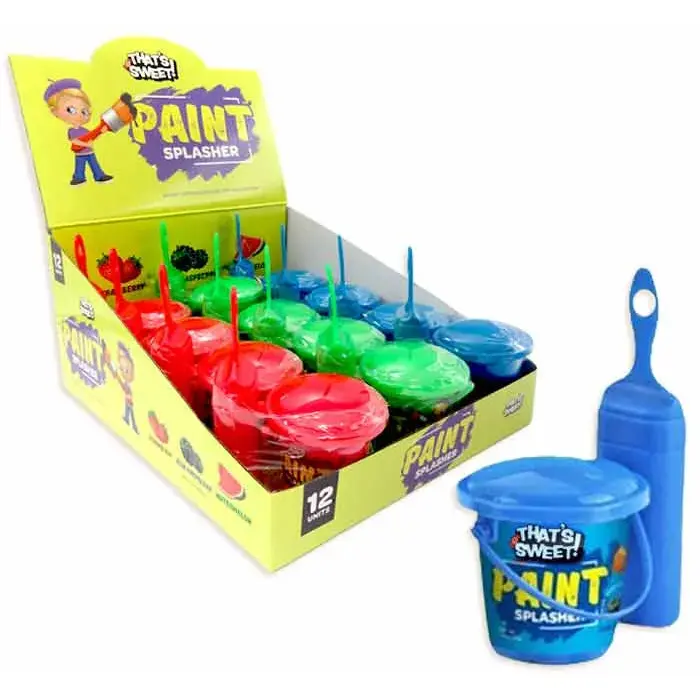 Paint Splasher Assorted Candy Dipping Lollipop: 12-Piece Display