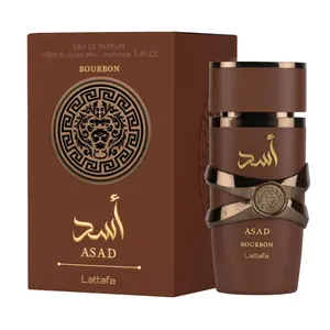 Lattafa Asad Bourbon Eau de Parfum Unisex 3.4oz 100ml - Aromatic Woody Fragrance with Bold Floral & Oriental Notes, Long Lasting Scents Edp long lasting perfume