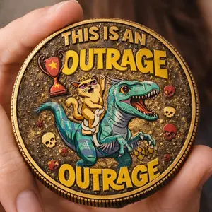 Dungeon Crawler Carl Challenge Coin, Princess Donut Mongo Desperado Club New Achievement Metal Coin, LitRPG Fantasy Collectible Coin Gift for Gamers & Book Lovers