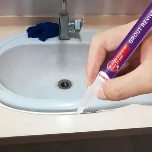 Tile Grout Pen, Effective Gap Filler, Waterproof Sealing Pen, RV and Home Universal, Fast Dry, Easy Operation, Bathroom Kitchen Floor Repair Paint, Waterproof Glue