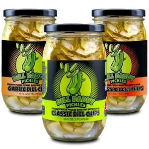 Dill Daddy Pickles 3-Pack 16oz Chips **Free 16oz Jar of Chips**