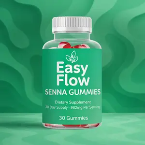 Easy Flow Senna Gummies - Natural Digestive Support with Senna Leaf Extract - 60 Gummies - Promotes Regularity & Comfort - 30 Gummies per Bottle - Supplement, Fitness