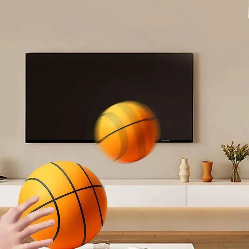 Silent Basketball, Indoor Training Foam Basketball, Indoor Practice Ball, Low Noise Basketball for Various Indoor Activities, Interactive Game Props, Interesting Gifts, Soft Ball Design, Ball Sports Equipment