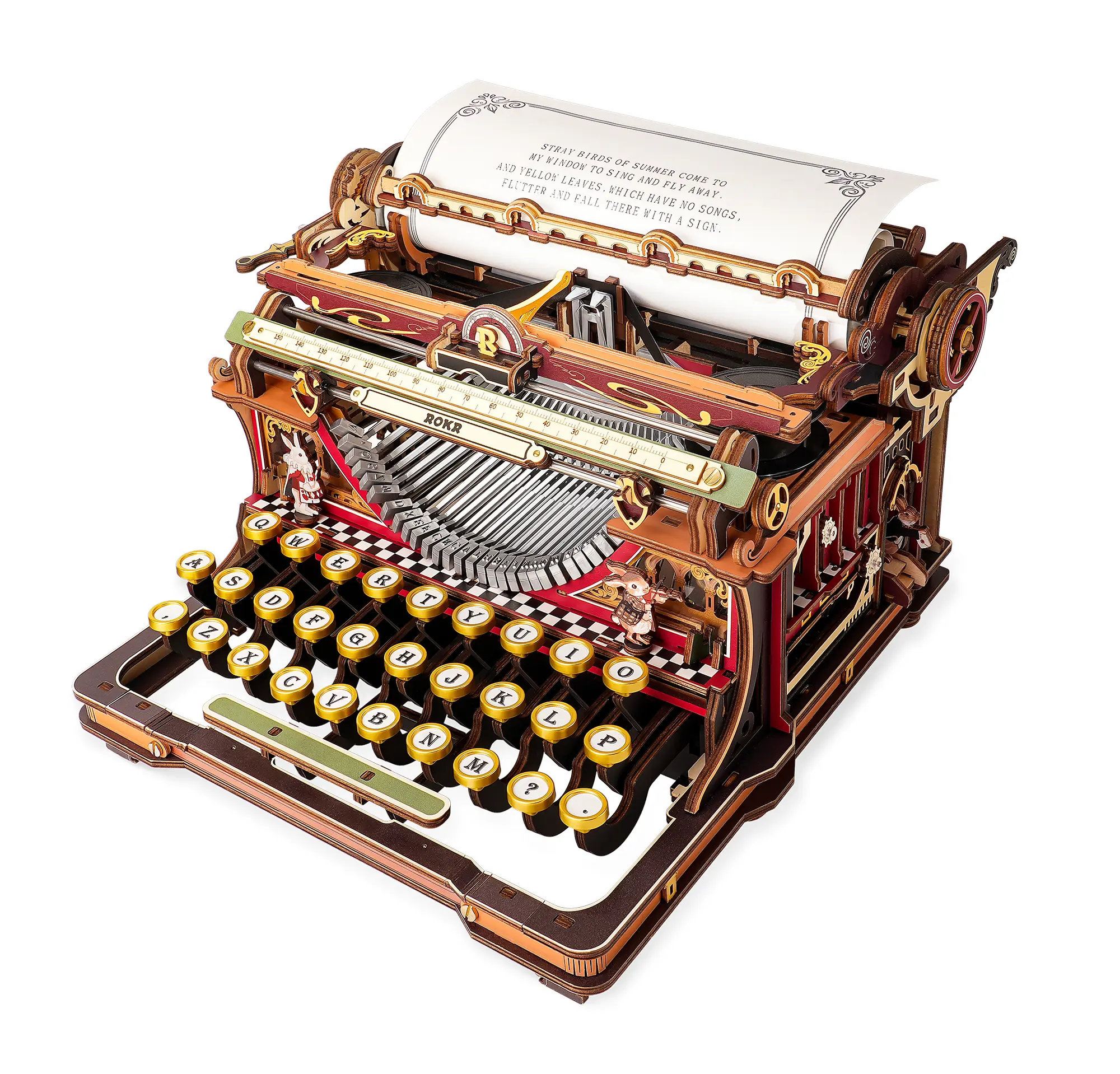 ROKR Mechanical Typewriter Wooden 3D Puzzle LK703C (Magic Version)
