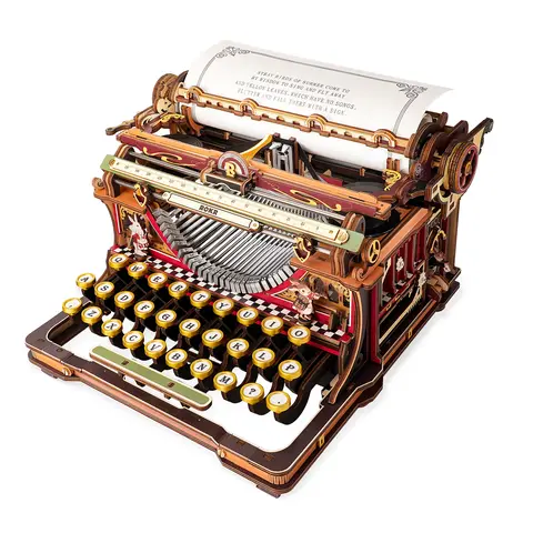ROKR Mechanical Typewriter Wooden 3D Puzzle LK703C (Magic Version)