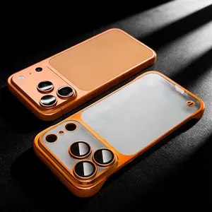 Luxury Translucent Matte Ultra Thin Borderless Case Compatible with iPhone 17 16 15 14 13 12 Pro Max 17ProMax 17Pro 16Pro 16ProMax with Lens Protector Clear Back Cover Cases