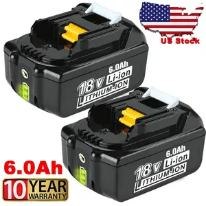 2 PCS 18V Extended Capacity 6.0Ah Battery for Makita Power Tool BL1860 BL1860B NEW