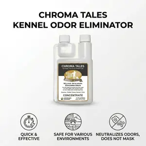 Chroma Tales Pet Odor Control Concentrate - Helps Neutralize Urine Smells, Non-Enzyme Home Deodorizer (Apricot, 3.5oz)