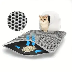 Eva Cat Litter Mat, Anti-Spill Pet Pad, Filtered Litter Box Cover, Clean Up Supplies, Durable & Easy Maintenance, Perfect for Cats, Litter Box Enclosure