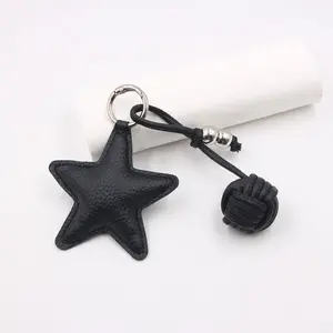 Five-Point Star Braided Ball Keychain, Phone Case Charm, Fashion Accessory, Car Key Ring, Decorative Pendant, Stylish Gift Idea