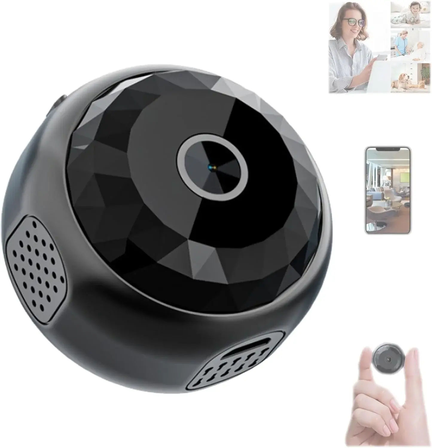 MUSICOZY Mini Camera,Mini 1080P Hd Wireless Magnetic Security Camera Nanny Camera with Audio,Mini 4G Wireless Wifi Camera,Secret Scope Magnetic Smart Wireless Camera (1Pc)