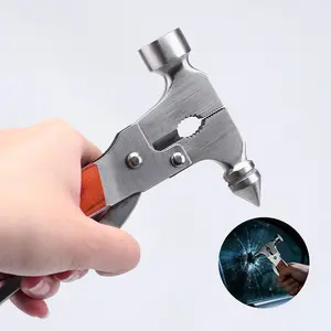 Car Mounted Stainless Steel Car Window Breaker Safe Hammer,large Multifunctional Private Car Emergency Safety Hammer