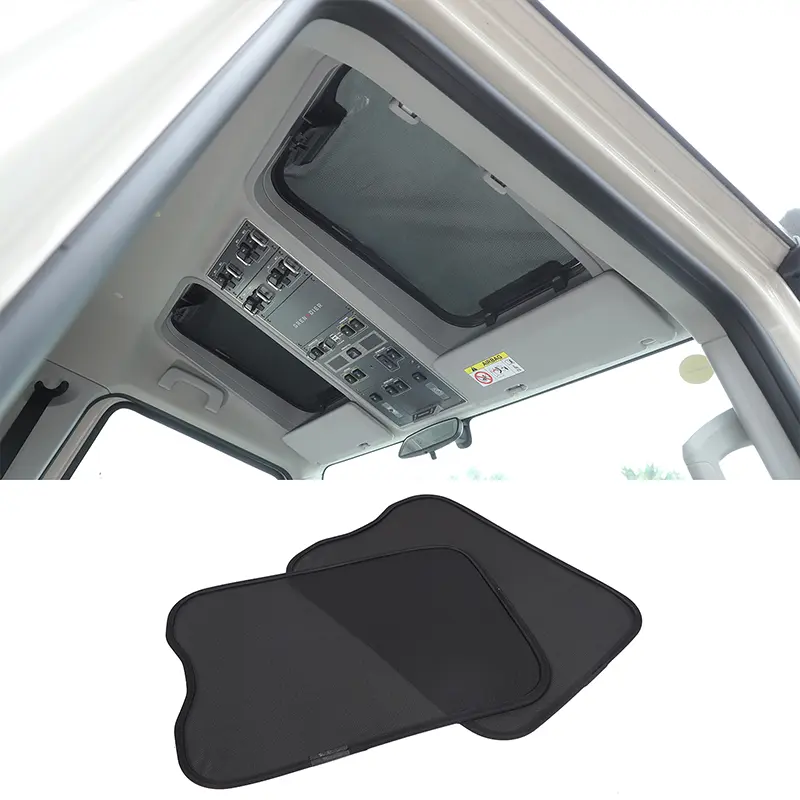 Car Roof Sunroof Mesh Set - 2-Piece Double-Layer Aluminum Foil Reflective Heat Blocker with Straps, Custom Size, Easy Setup, Car Use, Blocks Harmful UV Rays, Cooling, Compatible with 2020+ Range Rover Models