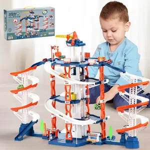 Parking Garage Playset with 3 Cars, Roomy Parking Levels, Birthday Gifts