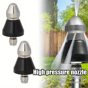 Pack of 2 High-Pressure Nozzle,Sewer Cleaning Tool Jetter Nozzle for Pressure Washer,Pipe Unclogger,Sewer Cleaning,Hand Tools Kits,Springtok