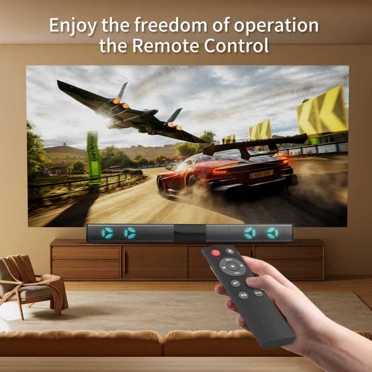 New Wireless Wired Computer PC/TV Stereo Speakers 4D Surround Soundbar Hifi Subwoofer LED for Laptop Notebook Theater Grade