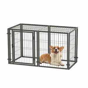 47.2" Dog Crate for Small Medium Large Dogs, Puppy Dog Playpen for Yard Indoor Outdoor Use, Pet Dog Cage Kennel (47.2"L x 23.6"W x 23.6"H)