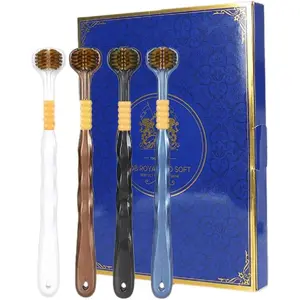 3-Sided Toothbrush Gift Box – 360° Soft Bristle Triple-Head Brush for Adults, Tongue Cleaning, Gentle Care, Ideal for Students & Home Use Oral Daily summer travel essential Sensitive Comfort