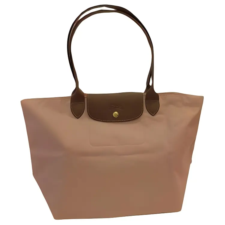Women's LONGCHAMP Le Pliage High Quality Logo-Embroidered Nylon Tote Bag, Pink, High Quality Bag