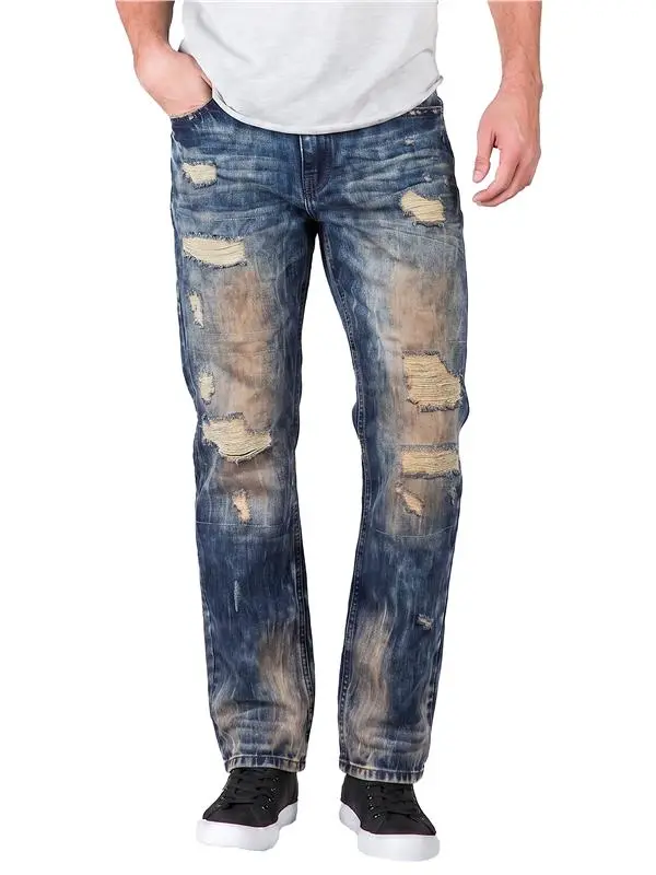 LEVEL 7 MEN'S RELAXED STRAIGHT JEANS - DEMON