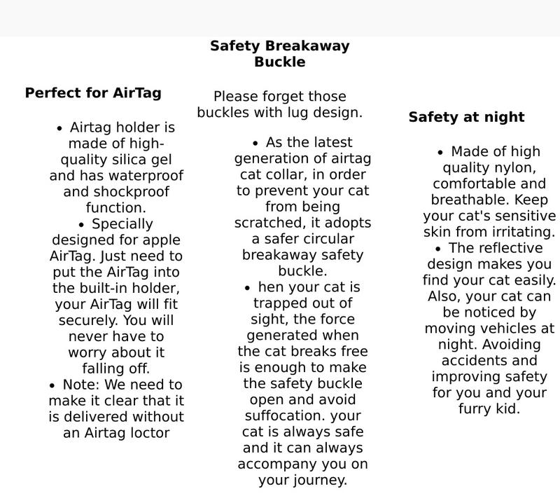 For Apple Airtag Cat Collar,Air Tag Pet Collar with Airtag Holder and Bell Reflective GPS Kitten Collar for Girl Boy Cats Gatos Does not apply pink  collar