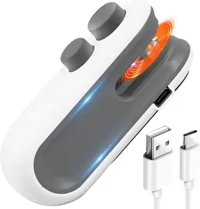 Mini Bag Sealer, Portable Bag Resealer USB-C Rechargeable, 2-in-1 Bag Cutter and Sealer, Handheld Bag Sealer with Magnet for Chip and Snack Bags