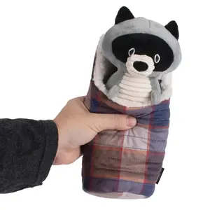 Pendleton Camp Pal Dog Toy - Cozy Plush Raccoon with Built-in Squeaker for Endless Fun & Adventure - Durable & Safe for Active Dogs - Perfect for Outdoor Adventures & Training