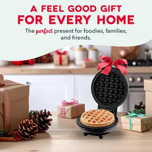 Red Belgian Waffle Maker Electric Waffle Machine with Flips Non-Stick Grids Temperature Control for Perfect Round Waffles 0-49 W Home Appliances