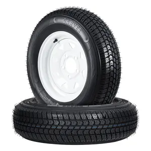 2026 New 2pcs ST175 80D13 6PR Heavy Duty Trailer Tire and Wheel Set - ST175/80D13, 6PR Load Range C, 5 Lug 13" White Modular Wheels - For Utility, Boat, Camper Trailers - PCD 114.3x5, Center Bore 81, ET=0, Specs: