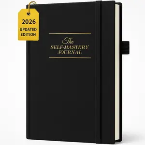 Self-Mastery Journal for Men 2026- Gratitude Journal for Daily Reflection, Mindfulness, and Self-Care - Guided Manifestation Journals - Inspirational Goal Journals with Pen Holder (Black)