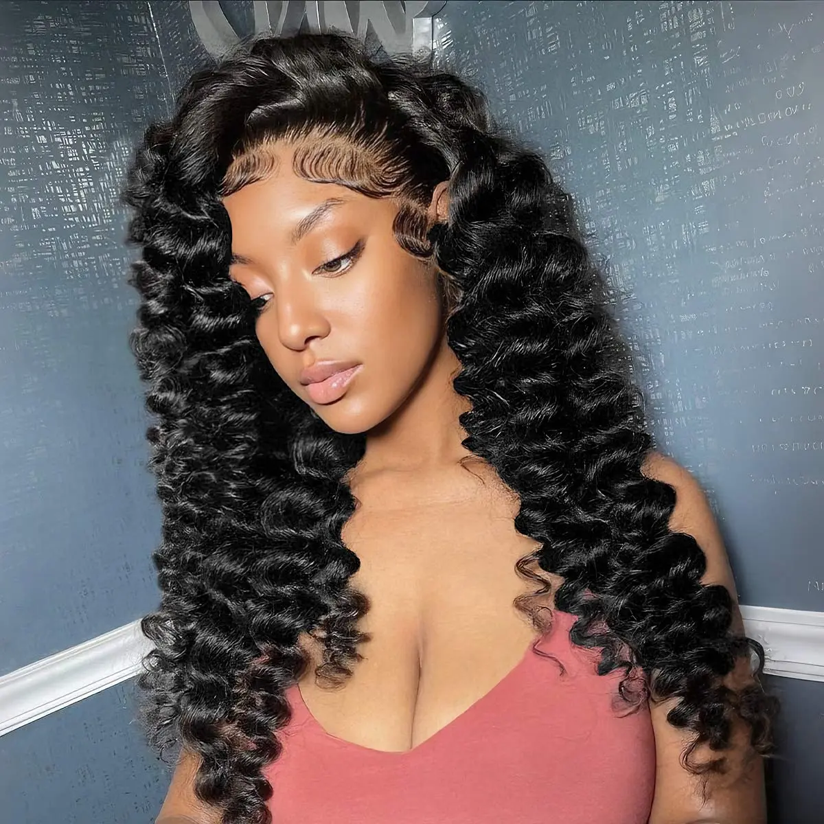 [3 In 1 Half Wig] OQ HAIR New In Loose Curly Half Wig Wear Go Glueless Invisible Hairline Loose Deep Flip Over Wig Beginner Friendly