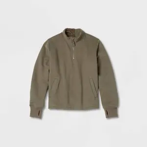 Men's Adaptive Faux Shearling Fleece Jacket - Goodfellow & Co Dark Green XXL