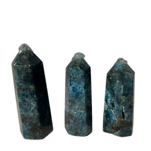 Blue Apatite Tower - 1 of 1 Ultra High-Quality Hand-Picked Crystal for Clarity Communication & Spiritual Growth Natural Specimen