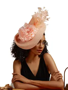 1PC Flower Fascinators Church Hat for Women British Fascinator Bridal Tea Party Summer Wedding Hat ,Halloween, Easter, Carnival Horse Racing Day Headwear