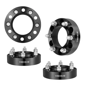 summervibes VEVOR Wheel Spacers, 1.5 6x5.5 Wheel Adapters, 6 Lug Forged Spacer, 106.1 mm Bore Hubcentric M12x1.5 Studs Spacers, Fit for 1996-2022 Toyota and Lexus, 4 PCS Black, 1.5 In