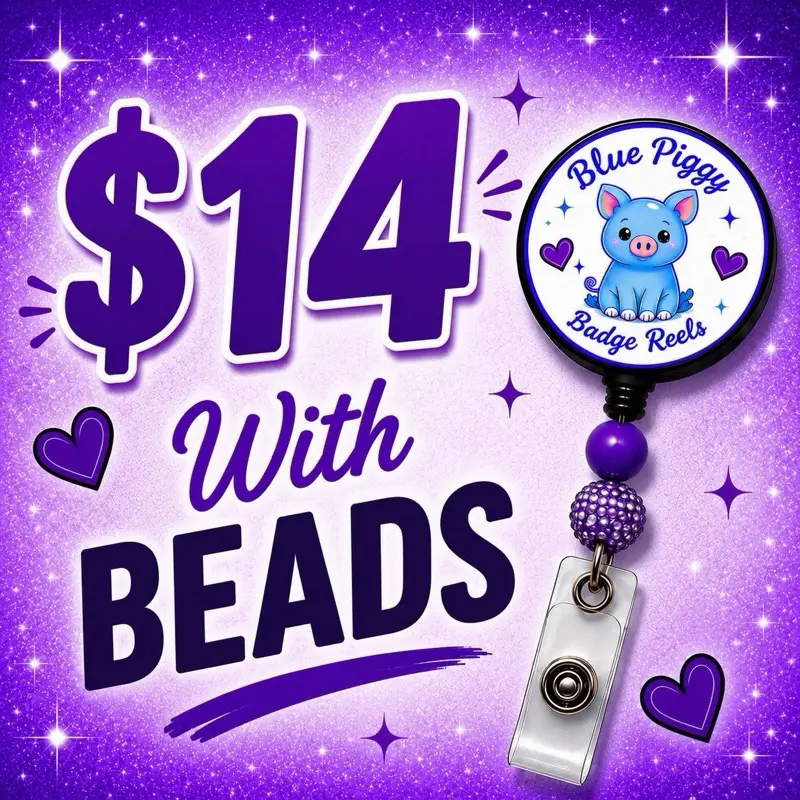 LIVE SALE - Badge Reels $14 WITH Beads