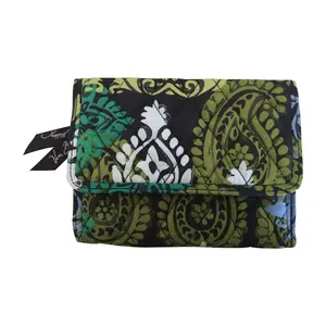 Vera Bradley Euro Wallet (Caribbean Sea with solid navy lining)