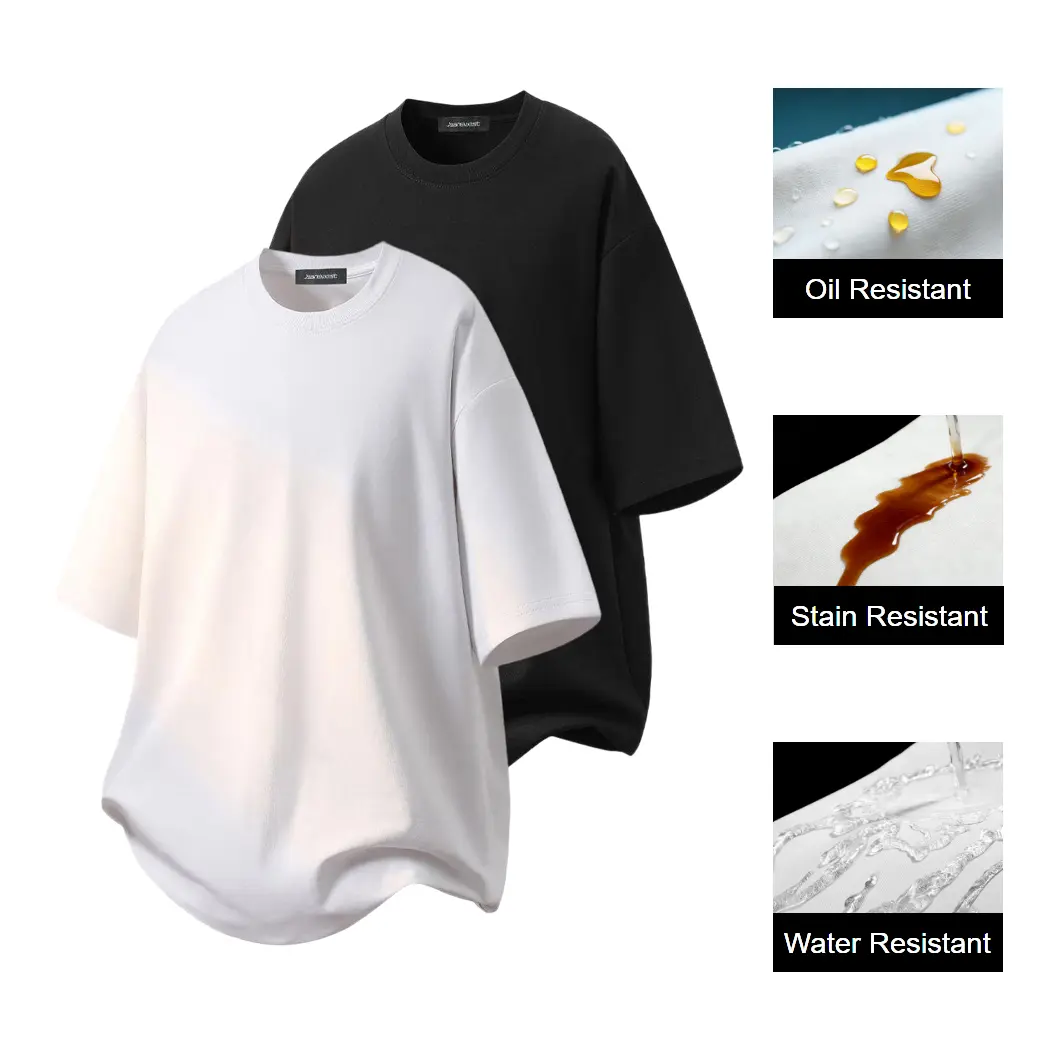 Oil-Resistant, Stain-Resistant, Water-Resistant Women's Oversized T Shirts for Unisex Easy Clean, 100% Cotton Summer Short Sleeves Workout Womenwear Tops, Keep to Cleanliness