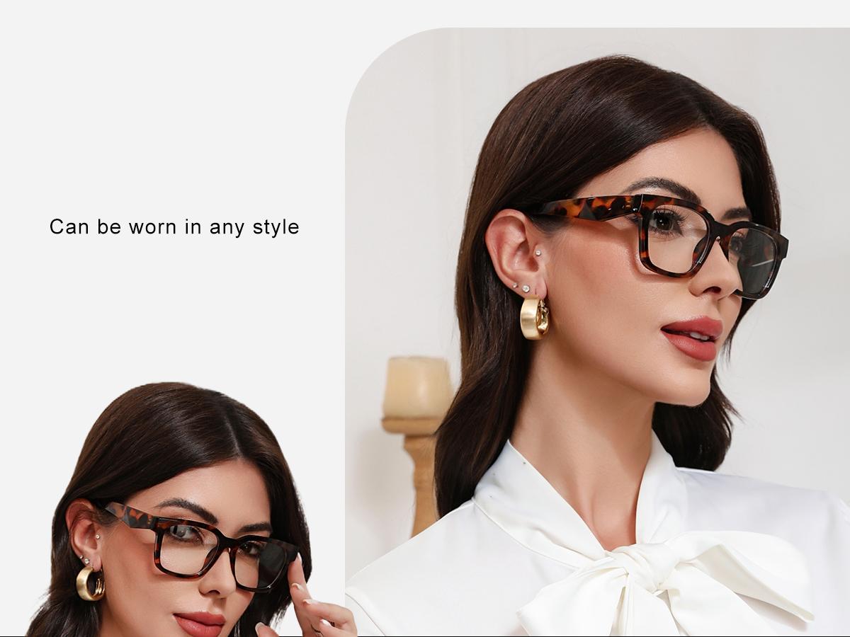 Kimorn Women's Anti-Blue Light Reading Glasses Christmas gifts Unisex Square Frame for Eye Fatigue & UV Protection - High Quality Durable Eyewear